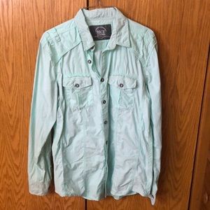 Men’s buckle long sleeve button up shirt size medium